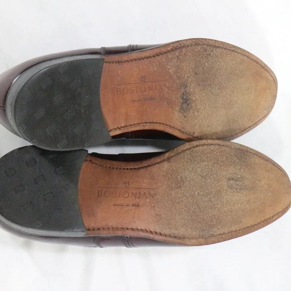 BOSTONIAN CLASSICS Burgundy Wingtip Oxford Shoes Sz 10 US Men - Picture 8 of 8